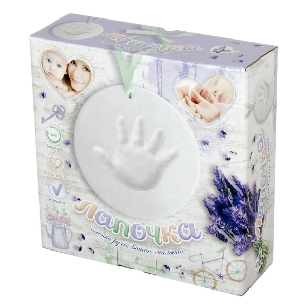 НАБОР ДЛЯ ТВОРЧЕСТВА. "ЛАПОЧКА. СЛЕПКИ РУЧЕК ВАШЕГО МАЛЫША" в кор.10шт