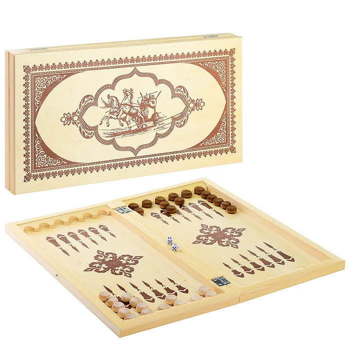 ИГРА НАСТОЛЬНАЯ "НАРДЫ" ДЕРЕВЯННЫЕ (ПОЛЮС 40СМ Х40СМ) в кор.10шт