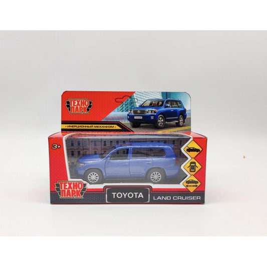 Машина металл TOYOTA LAND CRUISER 12,5 см, двери, инерц, синий, кор. Технопарк в кор.2*36шт