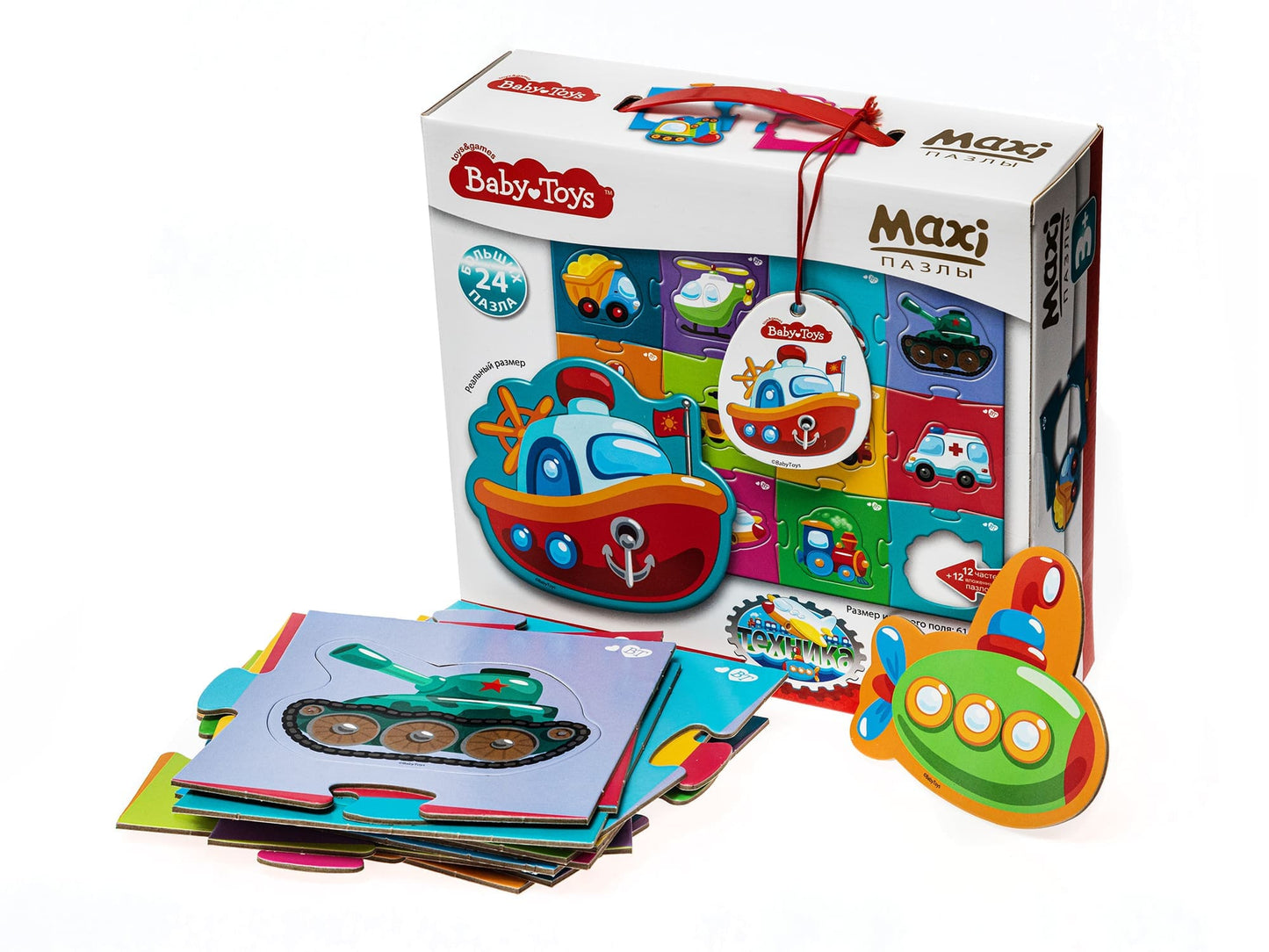 Пазлы MAXI "Техника" 24 эл Baby Toys (поле 61х47см)