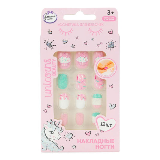 Накладные ногти-единорог в коробке МИЛАЯ ЛЕДИ в кор.60*12шт