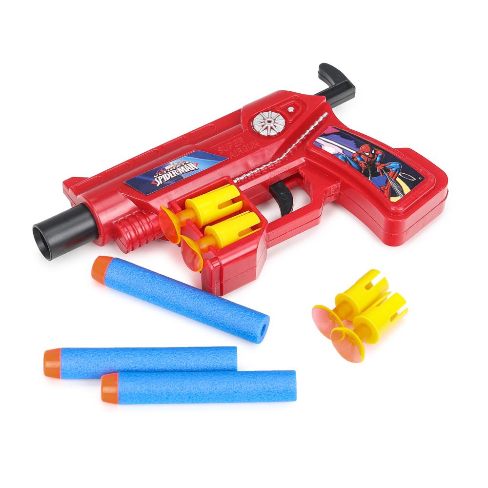 Бластер Человек-паук, мягкие пули, присоски, блистер 18,5*26,5*2см - в кор.2*120шт