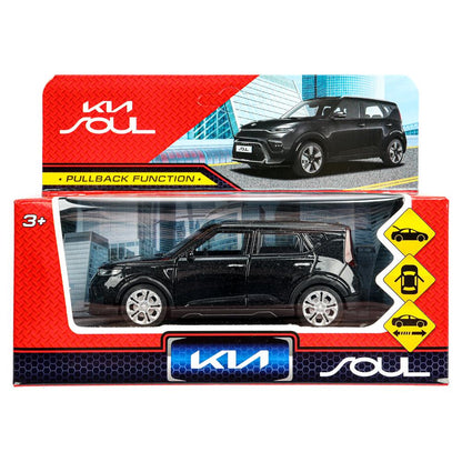 Машина металл KIA soul длина 12 см, double, багаж., инерц, черный, кор. Parc technologique dans le cor.2*36шт
