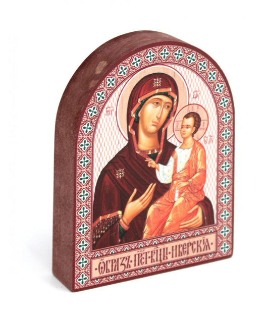 Икона аркой Пресвятой Богородицы, Иверская (на дереве): 95 х 120