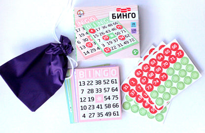 Игра настольная "Бинго" (карт.фишки) в кор.22шт