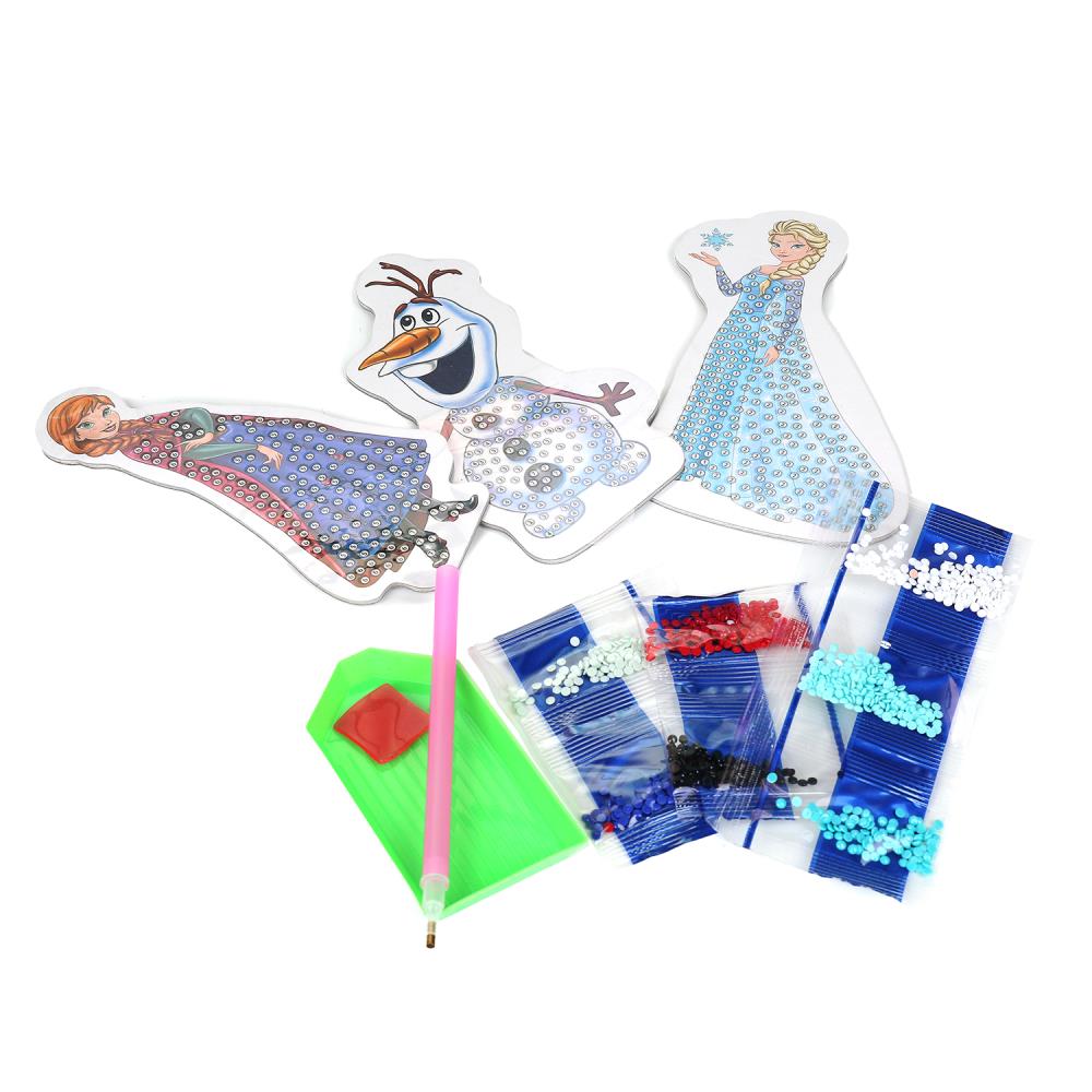 Алмазная мозаика фигурная на подставке 10*15 см снежная принцесса МУЛЬТИ АРТ в кор.100шт