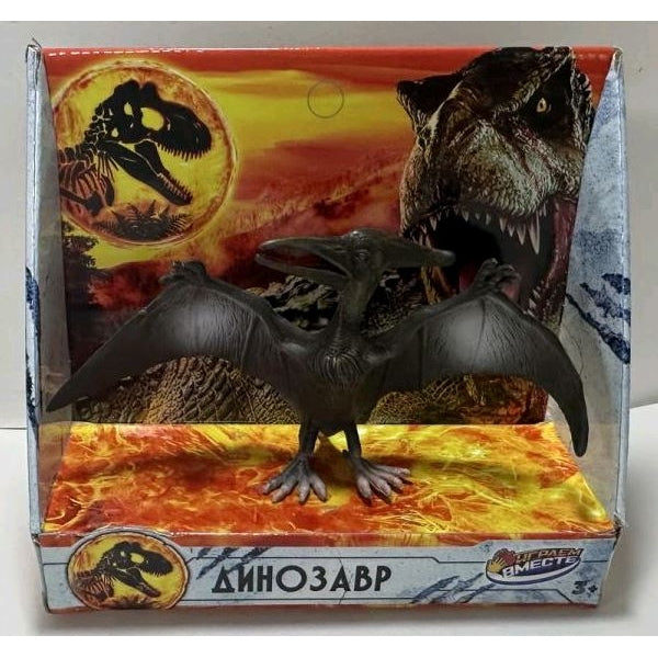 Игрушка пластизоль динозавр 14,7*5,3*4,5 см, индивидуальный дисплей ИГРАЕМ ВМЕСТЕ в кор.2*90шт