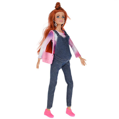 Кукла 29 см София беременная, 1 младенец, расческа, в коробке КАРАПУЗ в кор.24шт