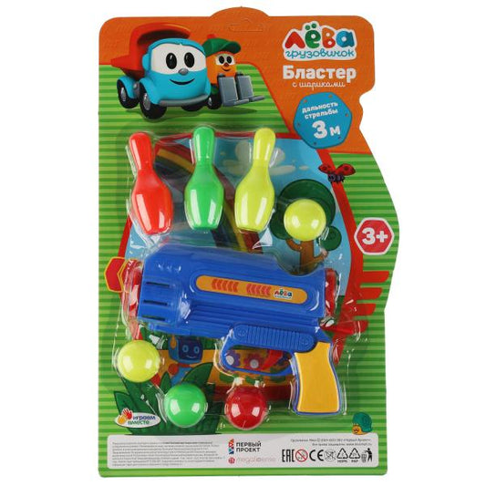 Бластер с шариками Грузовичок Лева блист.21,3*35*5см ИГРАЕМ ВМЕСТЕ в кор.2*36шт