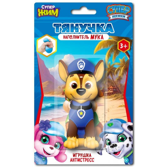 Игрушка - антистресс, тянучка с мукой, супер щенки, коричневый, блистер Супер Жим в кор.4*12шт