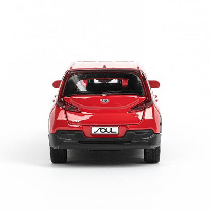 Машина металл KIA soul длина 12 см, двери, багаж., инерц, красный, кор. Parc technologique dans le cor.2*36шт