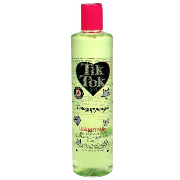 Shampoing pour personnes normales et normales avec des cheveux tonifiants 300 ml TIK TOK GIRL en cor.6шт