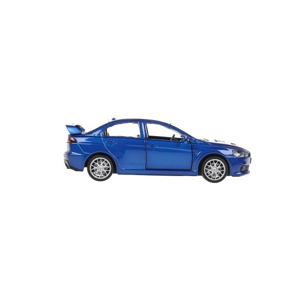 Машина металл MITSUBISHI lancer Evolution, 11,4 см, двери, инерц., кор. Технопарк в кор.2*48шт