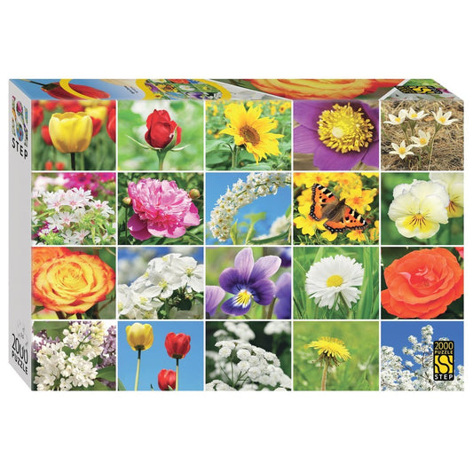 84052 Мозаика "puzzle" 2000 "Цветы. Коллаж"