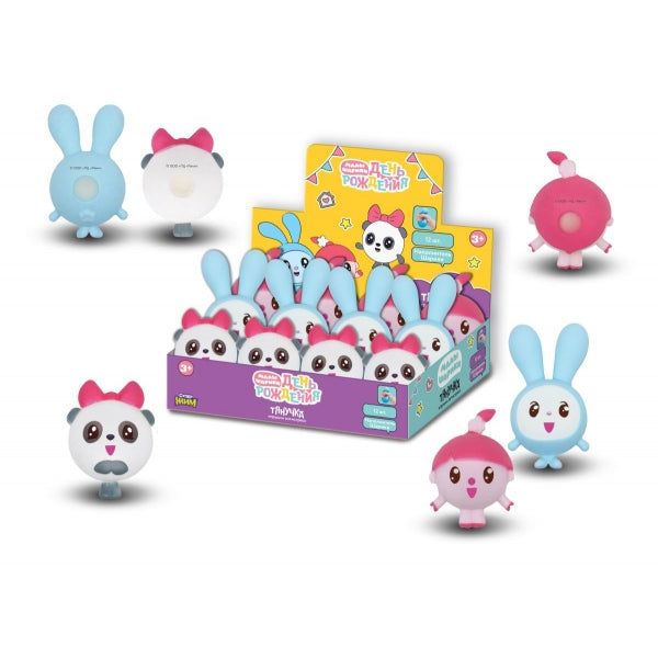 Тянучки с шариками Малышарики дисплей Супер Жим уп-12шт в кор.12уп