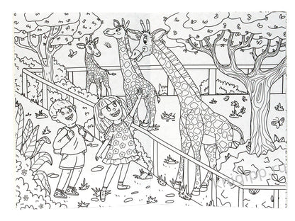 РАСКРАСКА С КАРАНДАШАМИ. ДИКИЕ ЖИВОТНЫЕ