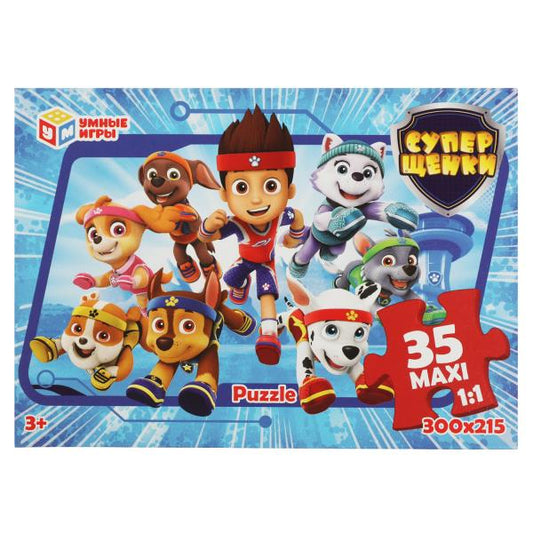 Суперщенки. Макси-пазлы в коробке. 35 деталей. 180х127х35 мм. Умные игры в кор.24шт