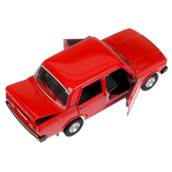 Машина металл свет-звук LADA ваз 2107, дв, кап, баг, св-зв,инер,17,5 см,крас Технопарк в кор.2*18шт