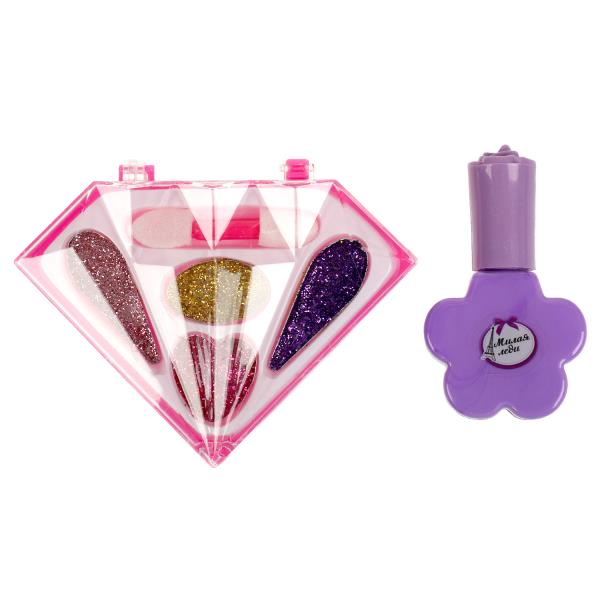 Косметика ДЛЯ ДЕВОЧЕК тени для век с блесками, лак для ногтей МИЛАЯ ЛЕДИ в кор.2*288шт