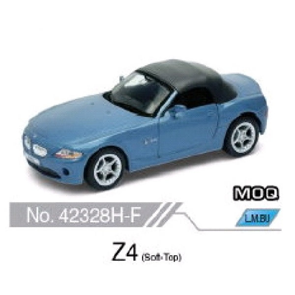 Машина металл 4.75" BMW z4 (soft-top) инерц. открыв. двери в дисплее уп-12шт в кор.2*6уп