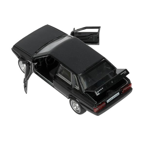 Машина металл свет-звук LADA 21099"спутник",12см,откр дв,баг,инер,черный,кор Технопарк в кор.2*36шт