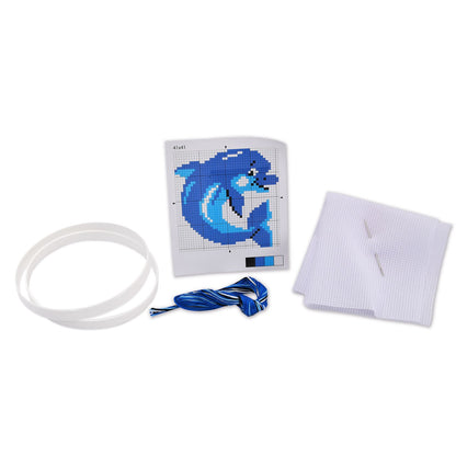 Набор для творчества. Вышивка "Дельфин" (с рамкой и пяльцами)