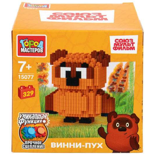 СОЮЗМУЛЬТФИЛЬМ конструктор 3D сборная фигурка Винни Пух, 329 дет. Город мастеров