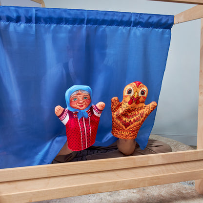 Ширма деревянная для кукольного театра (76,5см х 36,5см х 69,5см) неокр.