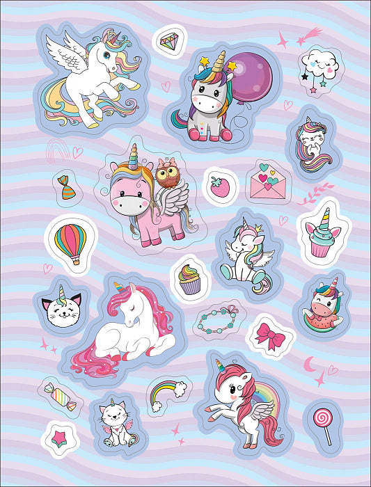 100 наклеек. Единороги