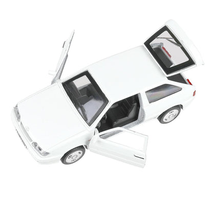 Машина металл ваз-2113 12 см, двери, багаж, инер,белый, кор. Технопарк в кор.2*36шт