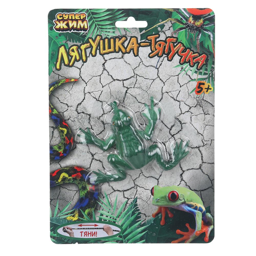 Игрушка тянучка лягушка 12 см, блистер Супер Жим в кор.12*12шт