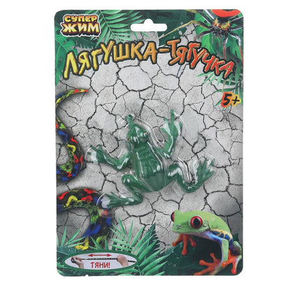 Игрушка тянучка лягушка 12 см, блистер Супер Жим в кор.12*12шт