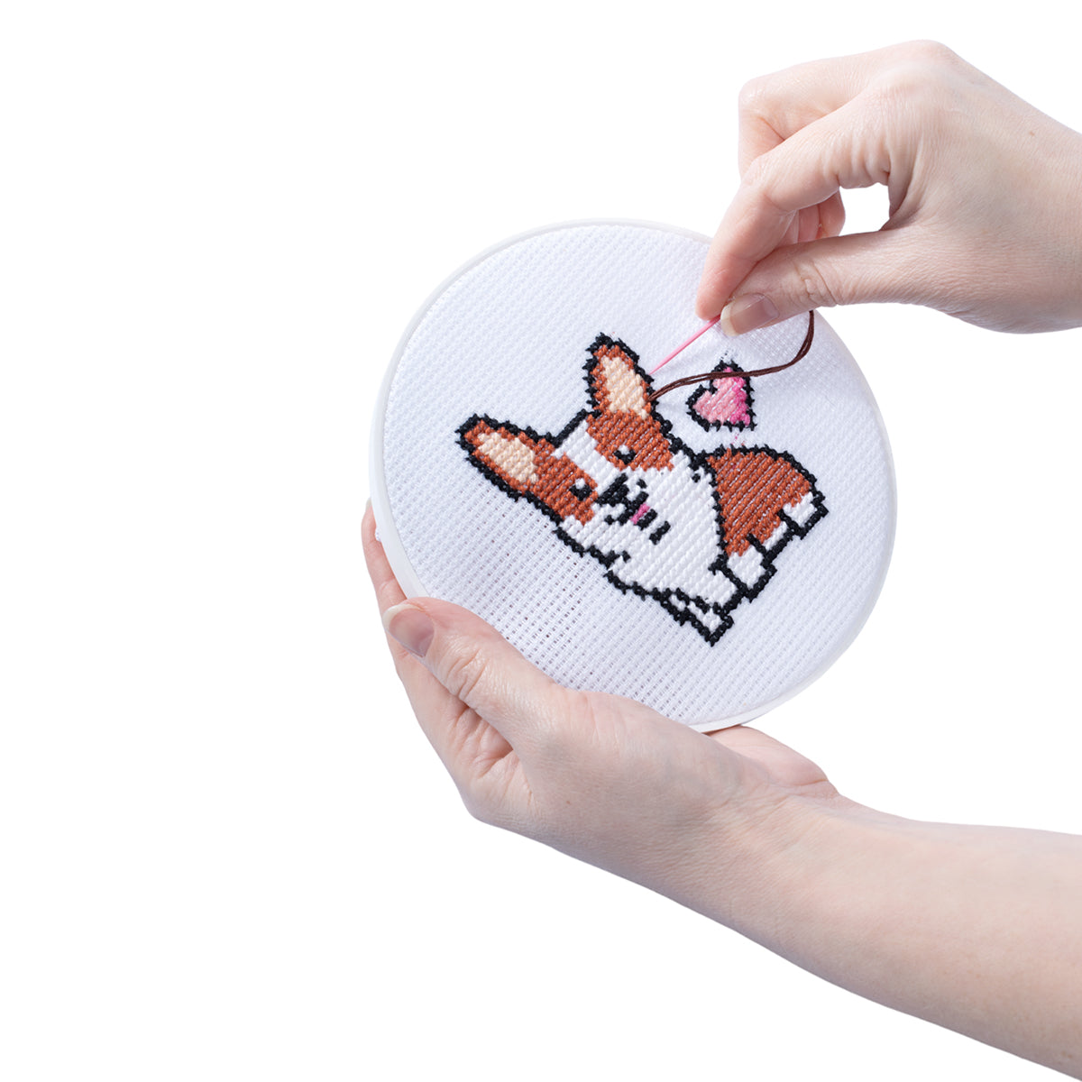 Набор для творчества. Вышивка "Корги" (с пяльцами)