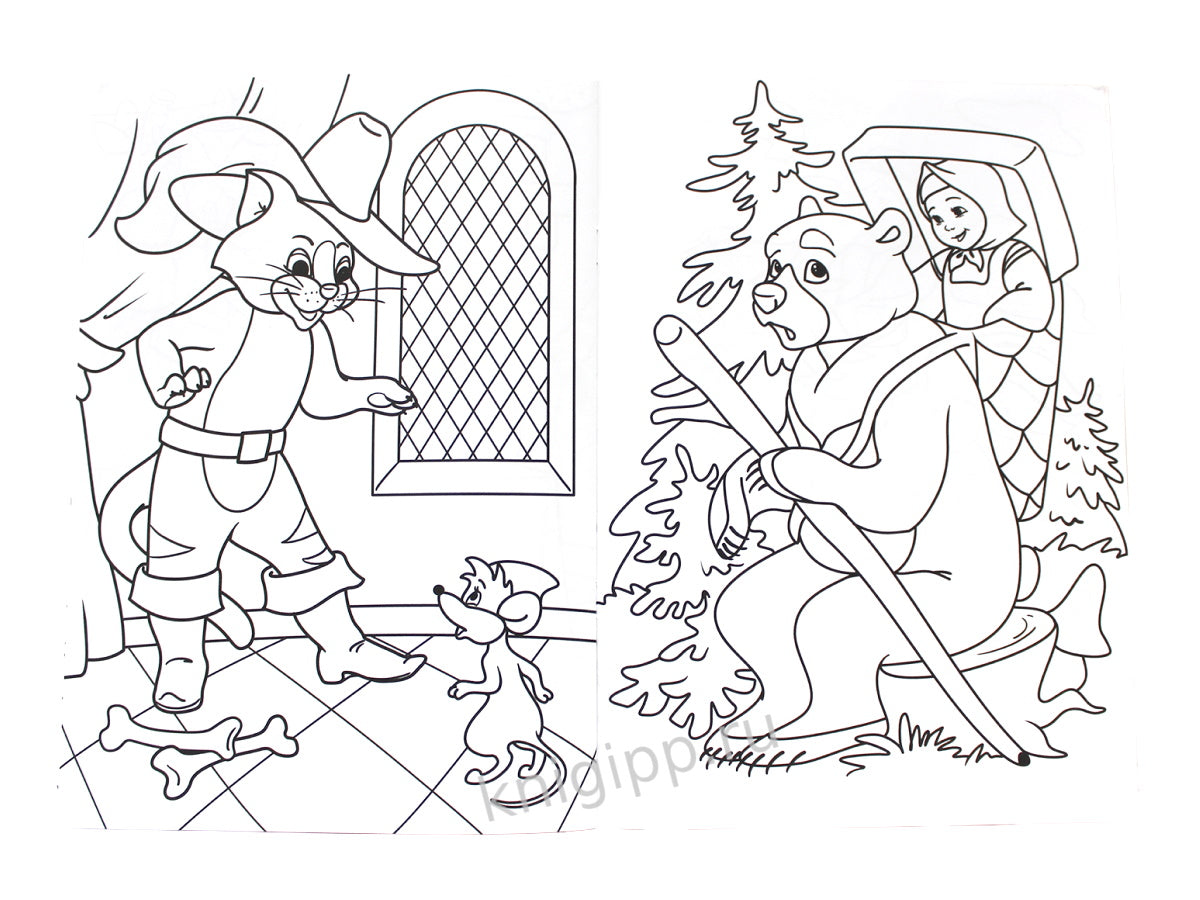 РАСКРАСКА А4 эконом. МИР СКАЗОК