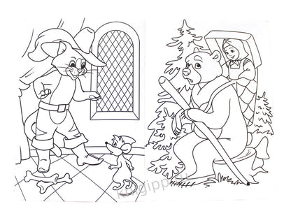 РАСКРАСКА А4 эконом. МИР СКАЗОК