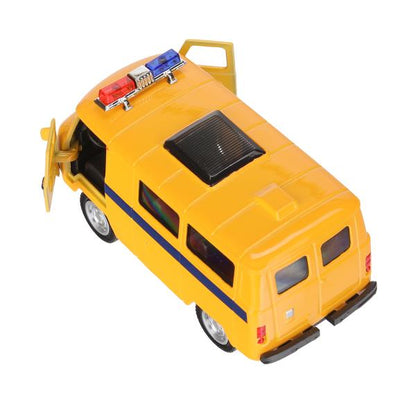 Машина металл свет-звук Уаз-452 "буханка" МИЛИЦИЯ 10,5 см,,желтый, кор. Технопарк в кор.2*36шт