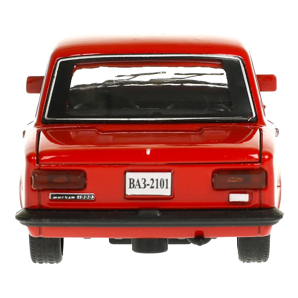 Машина металл ваз-2101 длина 12 см, двери, багажник, инерц, красный, кор. Технопарк в кор.2*36шт