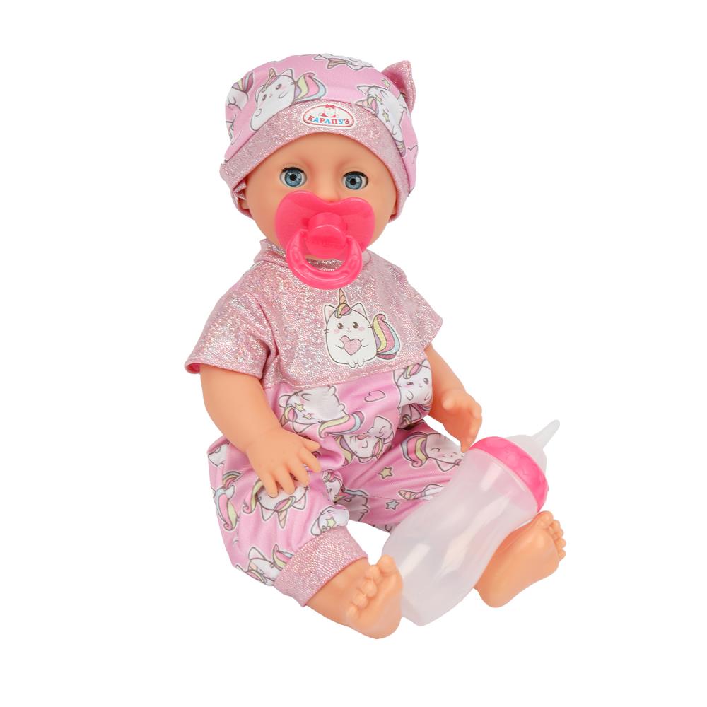 Пупс озвучивает 25см, Шаинский музыка пьет, пишет, закр. глазки, 4акс, 2000 слов КАРАПУЗ в кор.24шт