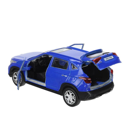 Машина металл KIA seltos длина 12 см, двери.,инерция, темно-синий, кор. Технопарк в кор.2*36шт