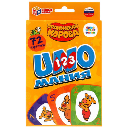 Карточки развивающие Союзмультфильм. Уномания. Оранжевая корова. Карточки 72шт. Умные игры в кор50шт