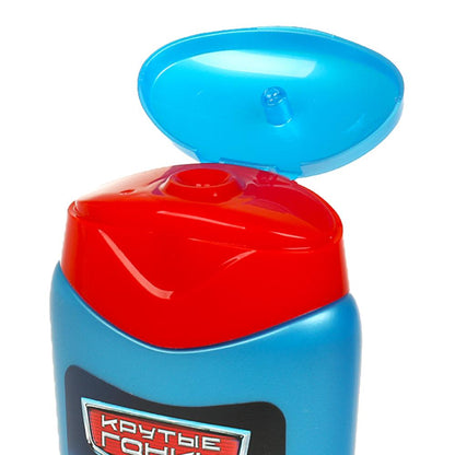 Детский шамп-средство для купые крутые ГОНКИ 2в1 с ромаш, алоэ Вера и чер, 250мл Заботливая мама в кор.6шт