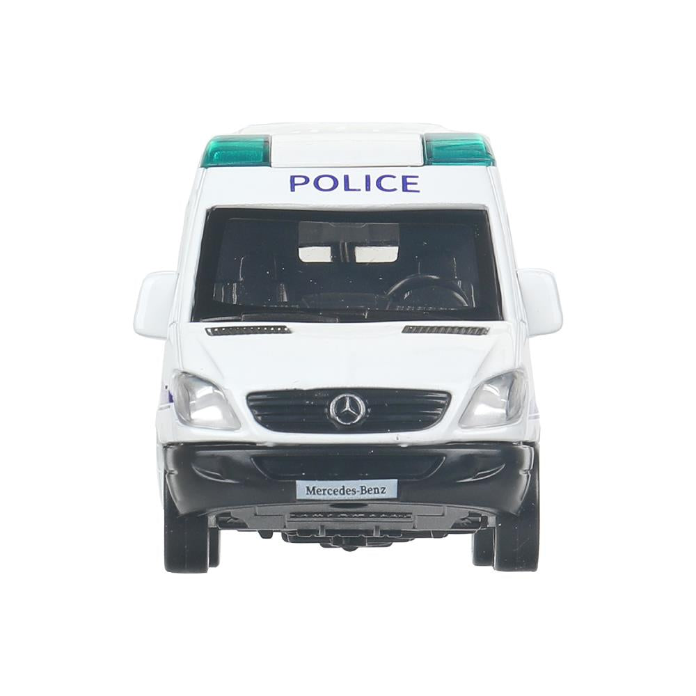 Машина металл MERCEDES-BENZ SPRINTER ПОЛИЦИЯ, 11 см, двери, инерция Технопарк в кор.2*48шт