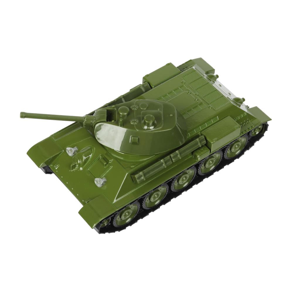 Машина металл УРАЛВАГОНЗАВОД Т-90 ТАНК т-34 12 см, инер,башня, зеленый, кор. Технопарк в кор.2*32шт