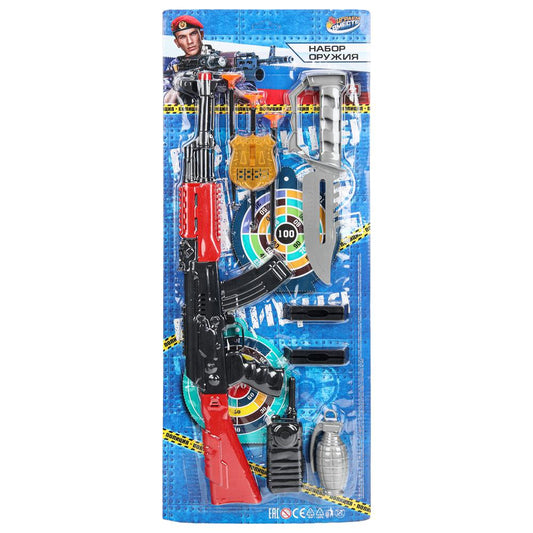 Набор оружия-автомат с присосками, блист.23*57*4см ИГРАЕМ ВМЕСТЕ в кор.2*48шт