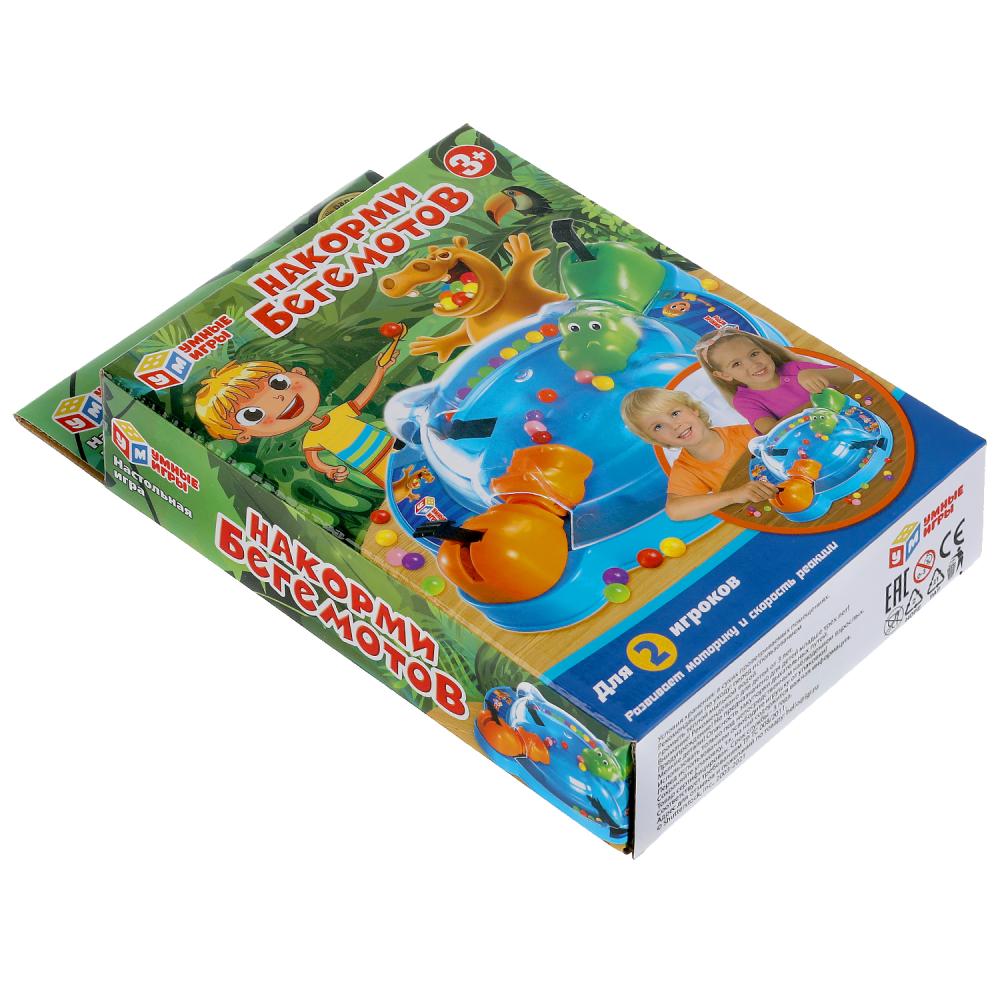 Игра настольная "накорми бегемотов", в кор., 15*27,9*4,6см Умные игры в кор.2*48шт