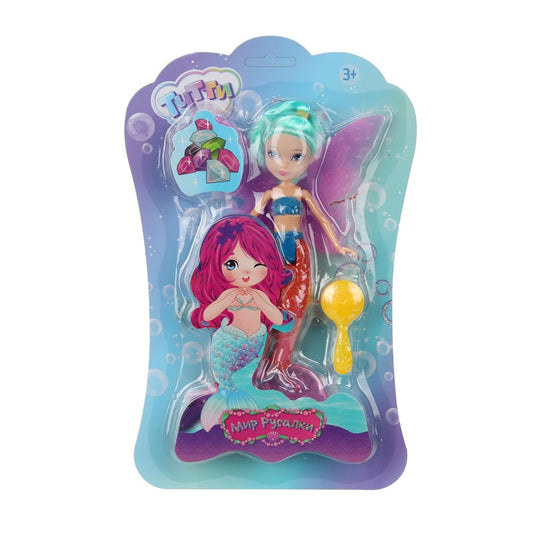 Кукла русалка 19 см, с крыльями, расческа, блист. Тутти в кор.2*180шт