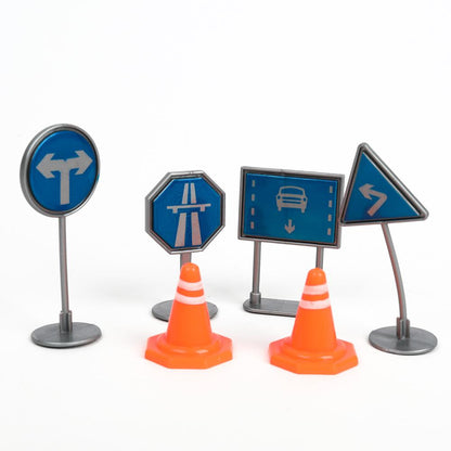 Модель пластиковый свет СВЕТОФОР С ДОРОЖНЫМИ ЗНАКАМИ, блистер Технопарк в кор.2*96шт