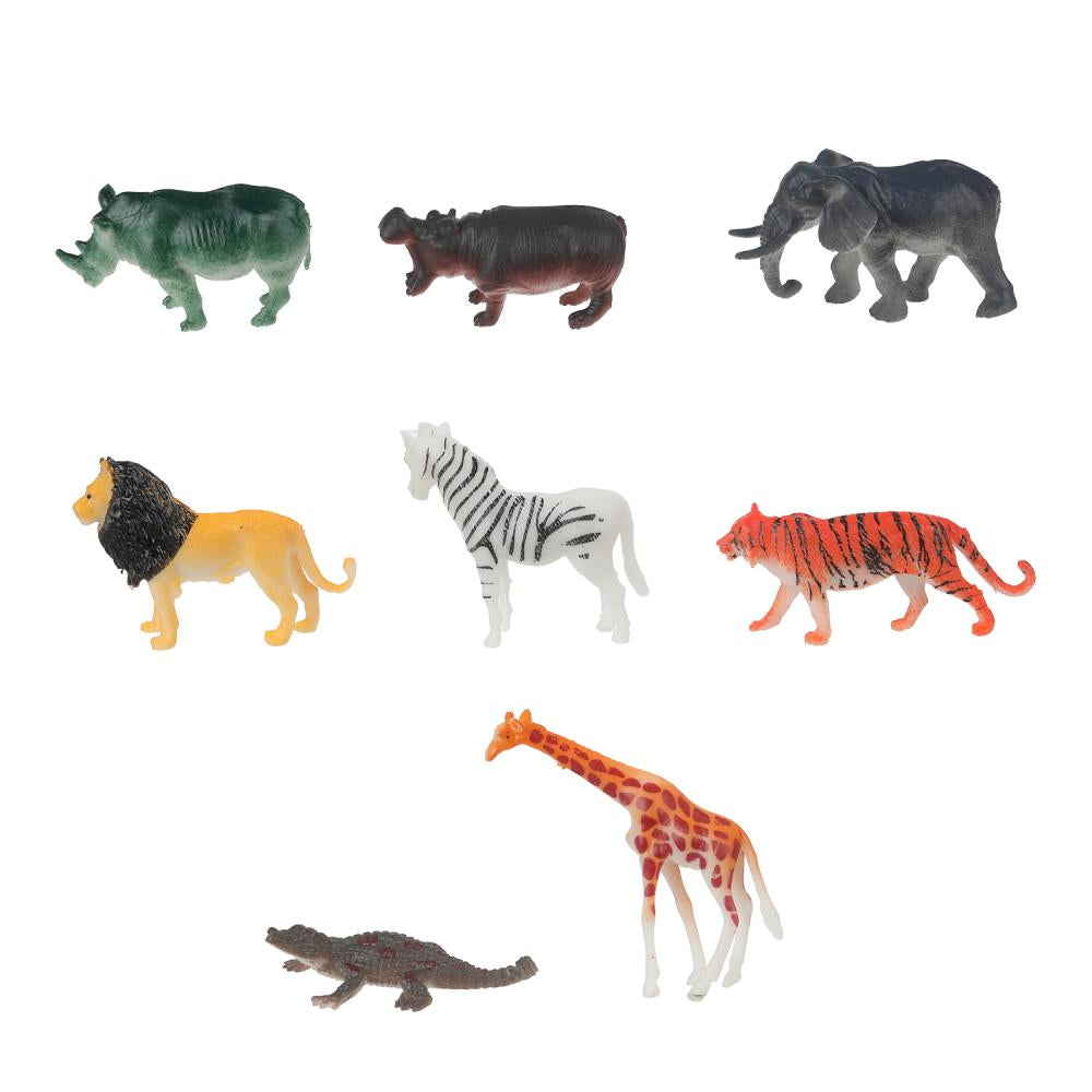 Набор игрушек пластизоль из диких животных в пакете Рассказы о животных в кор.2*192наб