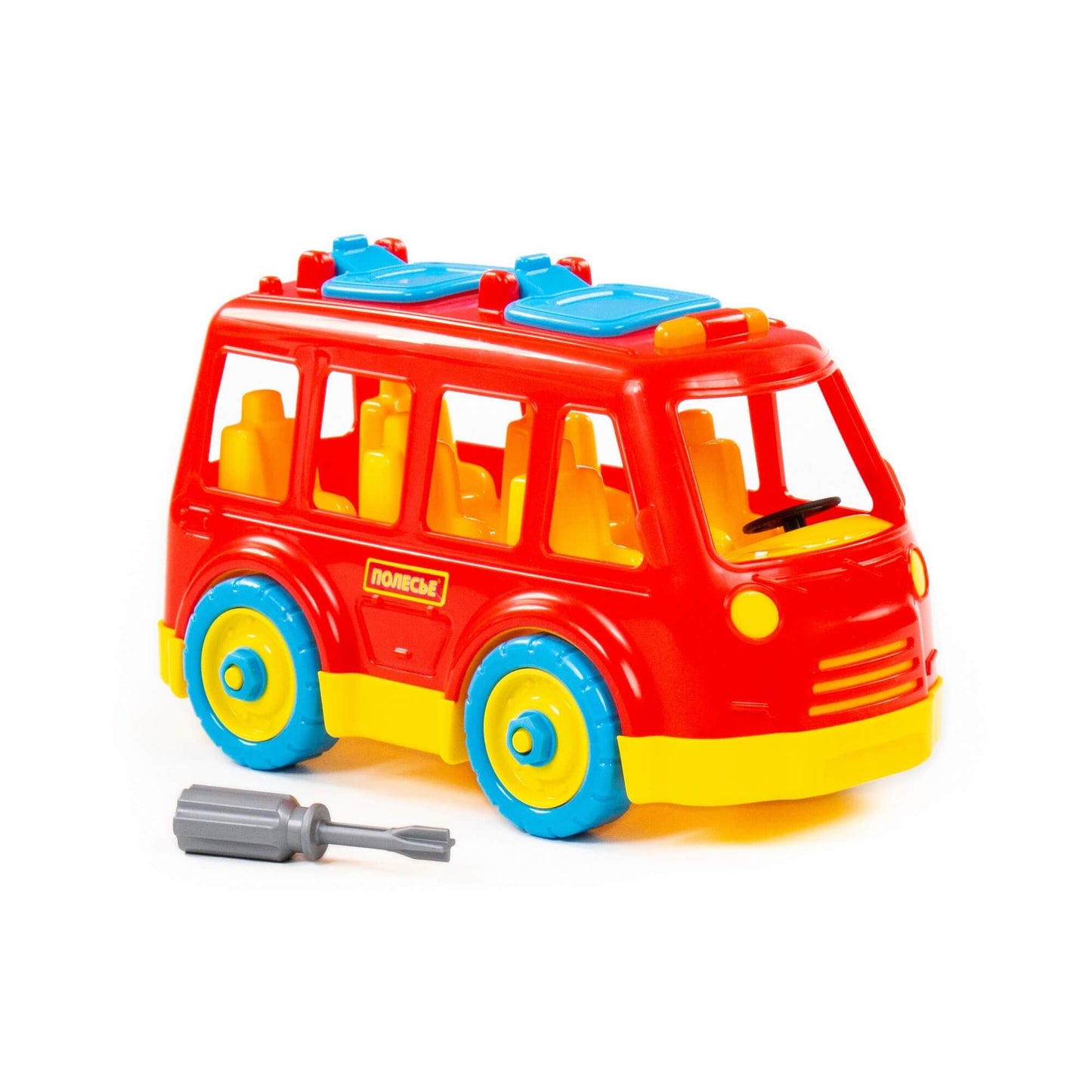 Полесье. Конструктор-транспорт "Автобус" арт.71248 (26 элементов) (в сеточке) /8*