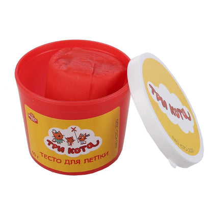 ТМ МУЛЬТИ АРТ Тесто для лепки, 6 цв. по 60 г "Три Кота" в кор.12шт